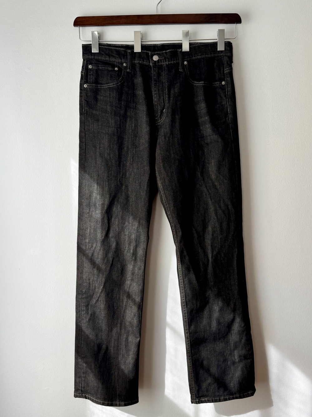 Levis 569 Loose Straight Fit Black Denim Jeans Men 34x34(33)